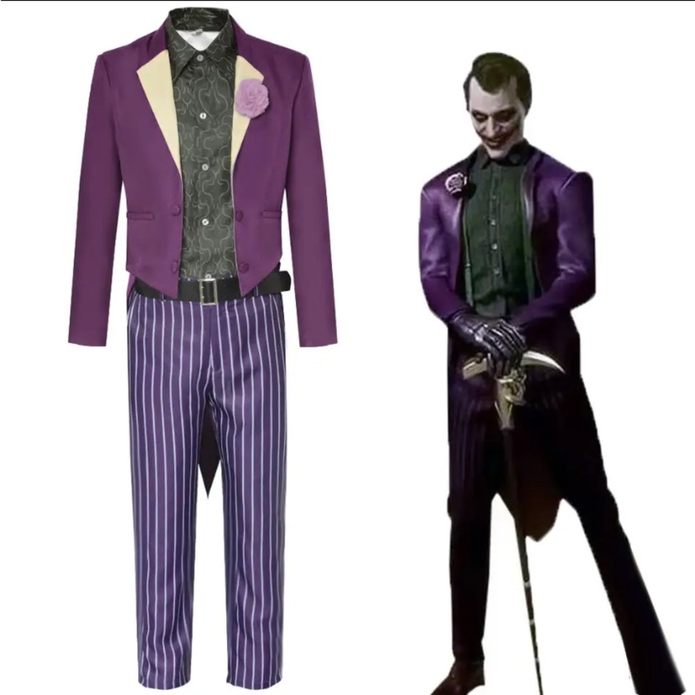 Mens Joker costume it’s a 2XL but it’s a very small make